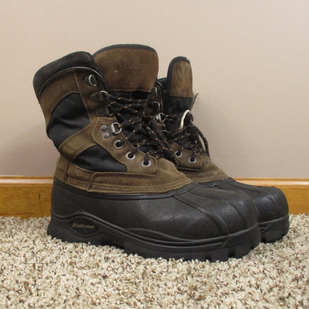 Lacrosse Outpost II 10" Brown Women's 9 Lace Up‎ Insulated Snow Winter Outdoors